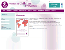 Tablet Screenshot of course.ecpat.org.uk